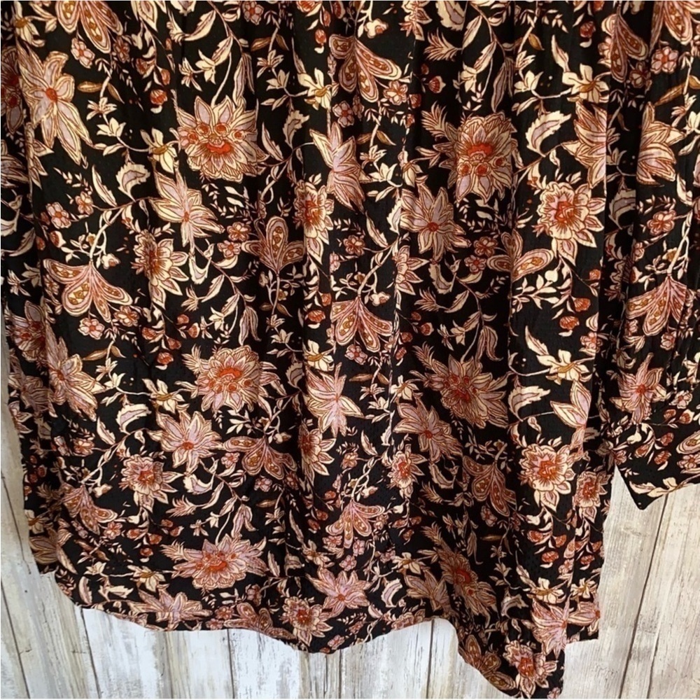 NWT Knox Rose Floral Bishop Sleeve Mini Dress - Picture 3 of 6